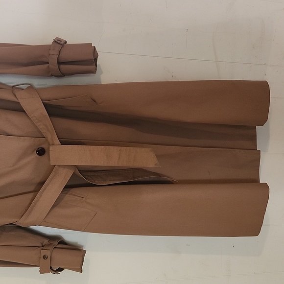 Etienne Aigner Tan Trench Coat Classic Relaxed Fit - Picture 13 of 16